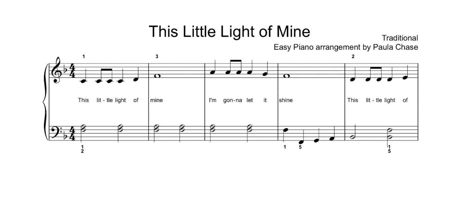 Easy Piano Hymn: This Little Light of Mine