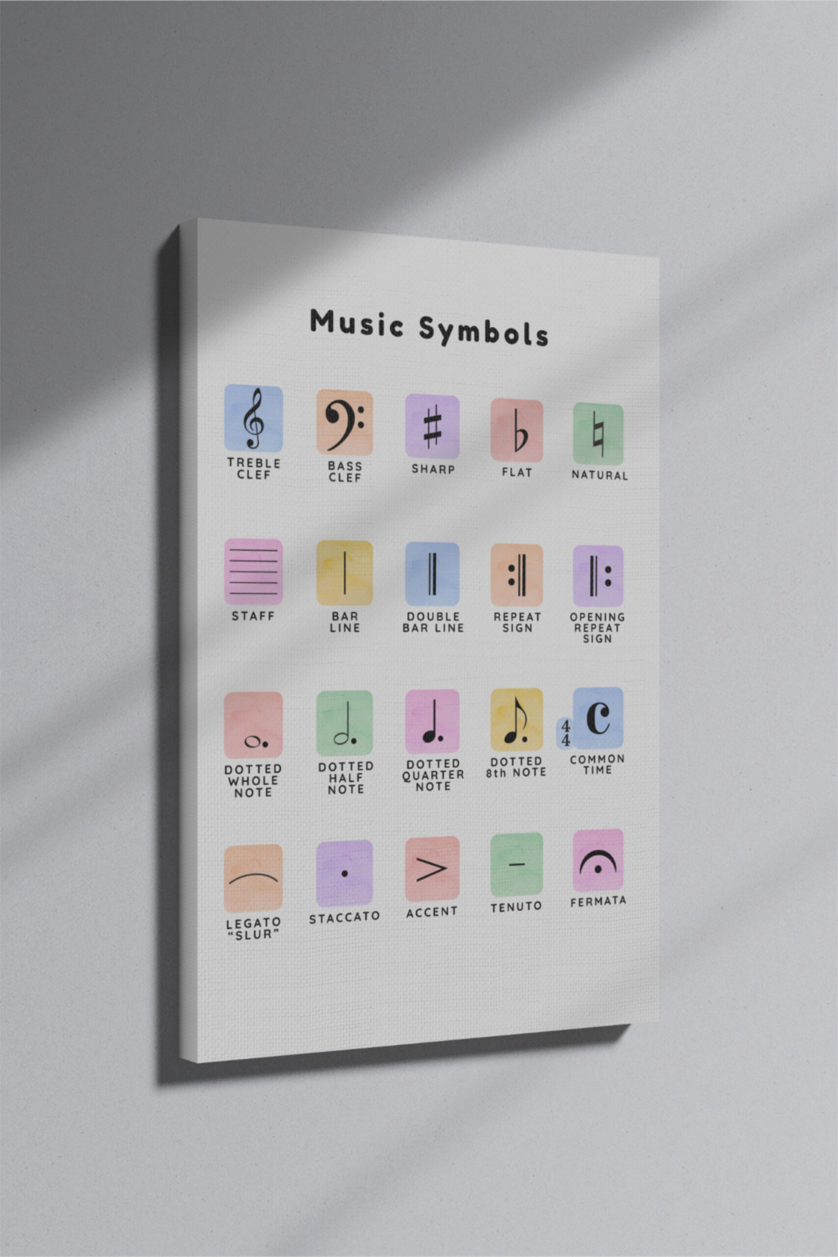 Learn Music Theory: Colorful Poster for Kids & Beginners