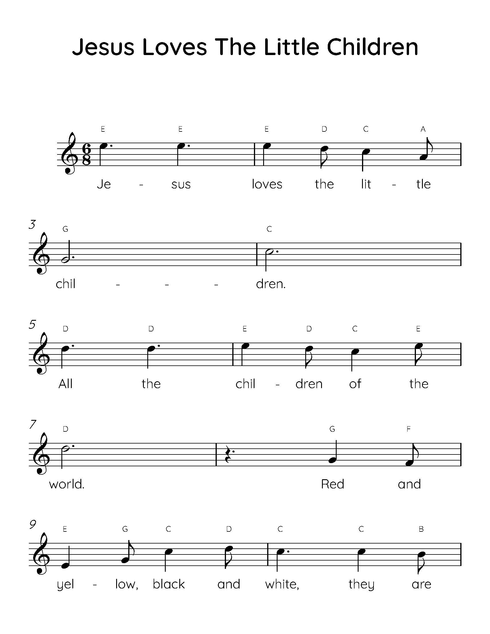 Easy Christian Piano Songs for Kids: Free Sheet Music Download