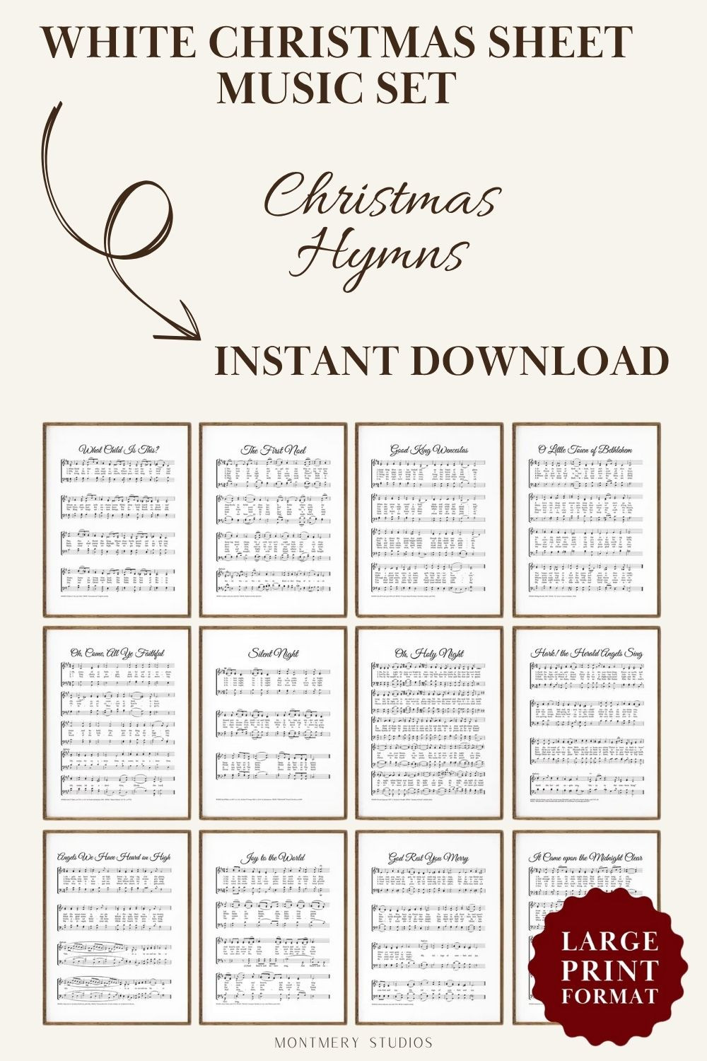 Instant White Christmas Hymns & Sheet Music for a Festive Home