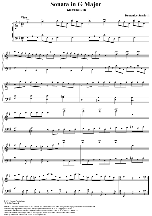 Discover Scarlatti’s Haunting Sonata in G Major [Sheet Music]