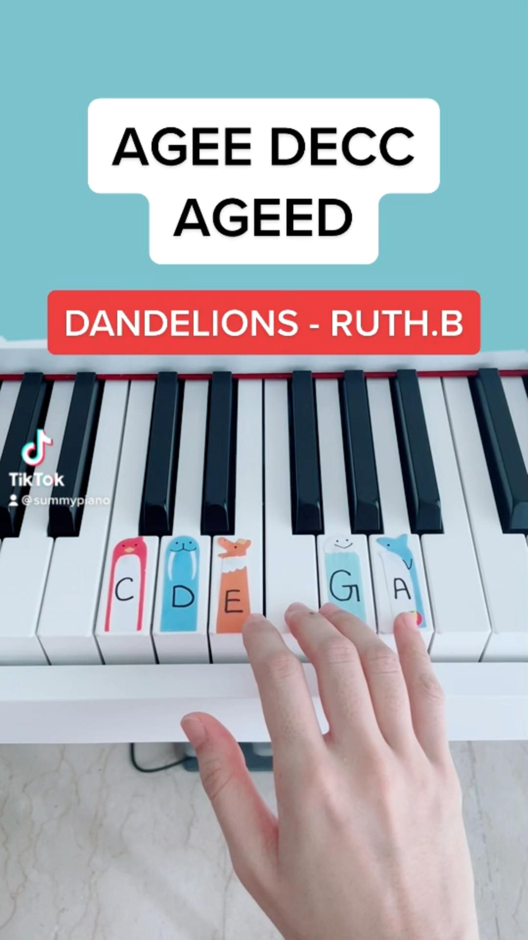Learn to Play Dandelions on Piano Easily