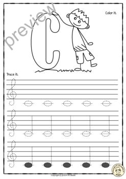 Learn to Read Music Notes with Fun Tracing Worksheets for Kids