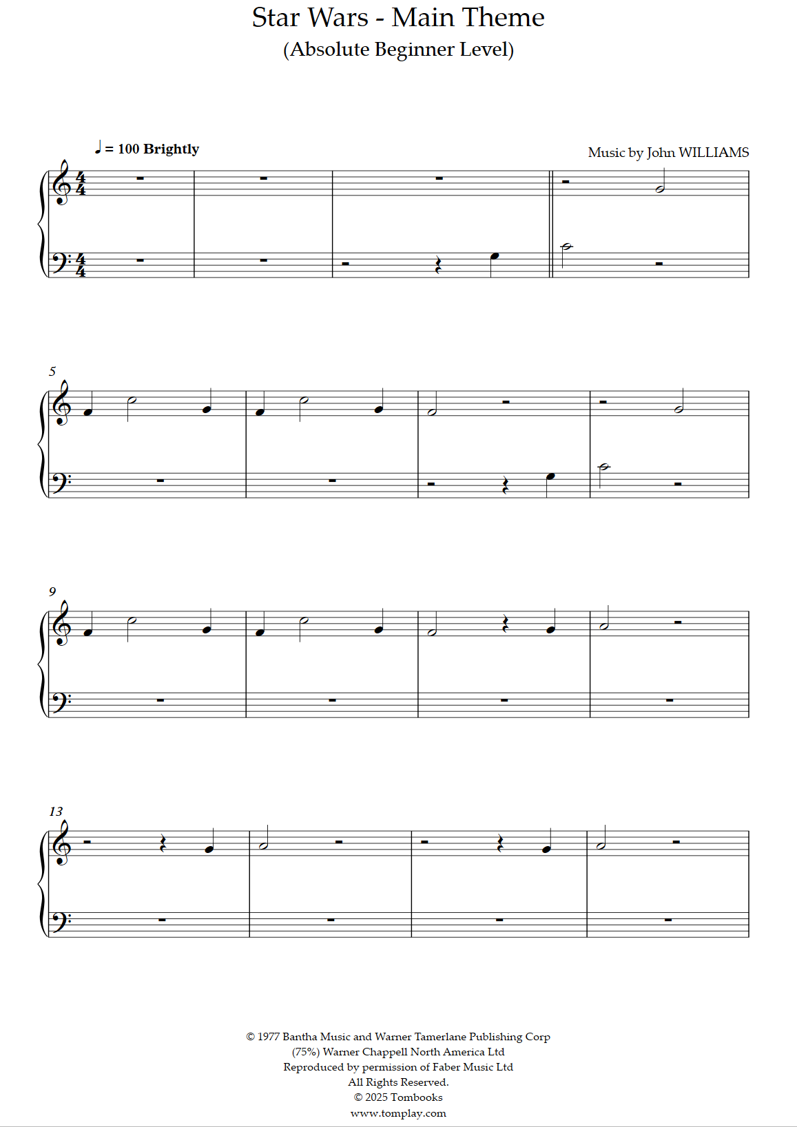 Galactic Orchestra — Easy Piano Music of Star Wars Main Theme