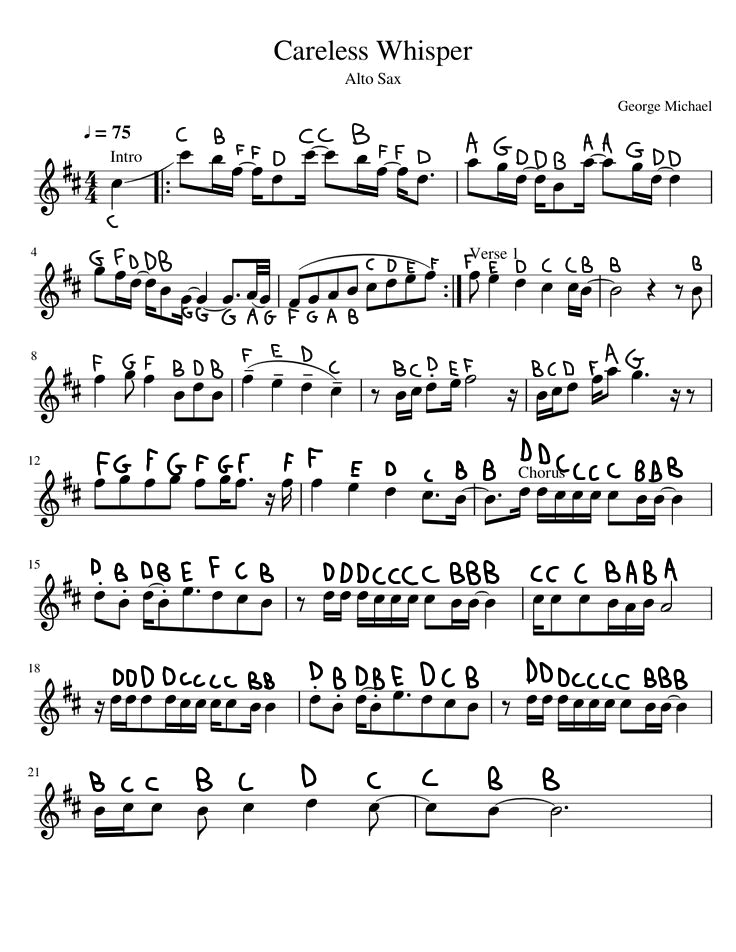 Easy Alto Sax Sheet Music: Whisper Notes Revealed