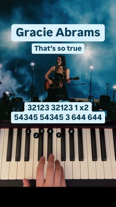 Easy Piano Tutorial for Gracie Abrams’ That’s So True