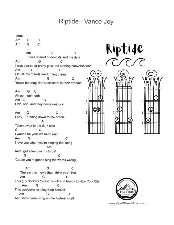 Sing Riptide Like a Pro: Vance Joy’s Hit Song Chords & Lyrics