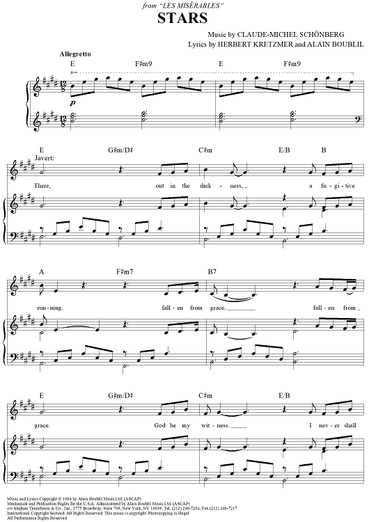 Download Claude-Michel Schonberg’s ‘Stars’ Sheet Music