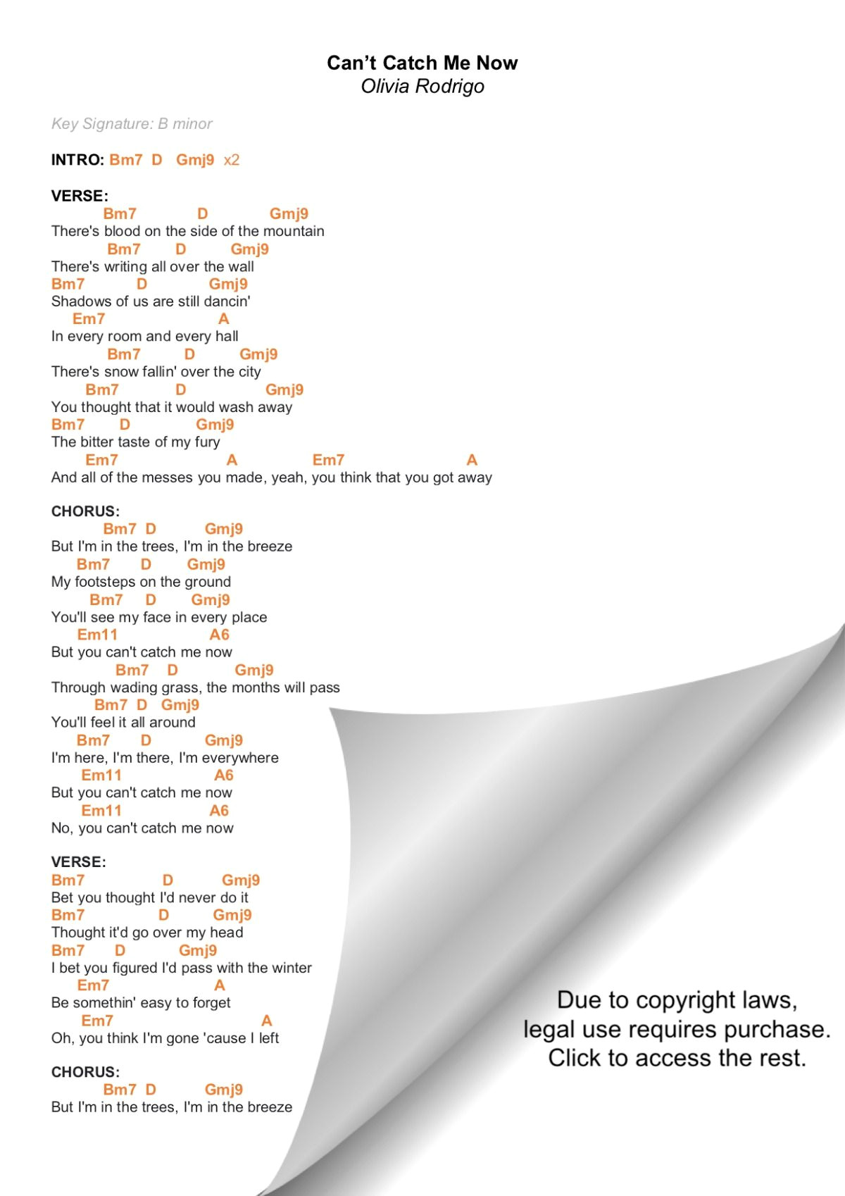 Play Olivia Rodrigo’s Hit Song Can’t Catch Me Now on Piano