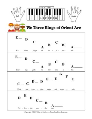 Merry Christmas: Free Piano Sheet Music for Kids