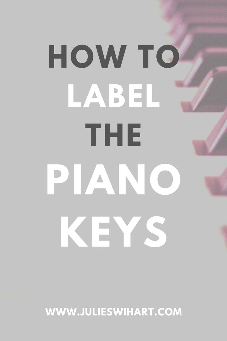 Master the Piano: Label Those Keys