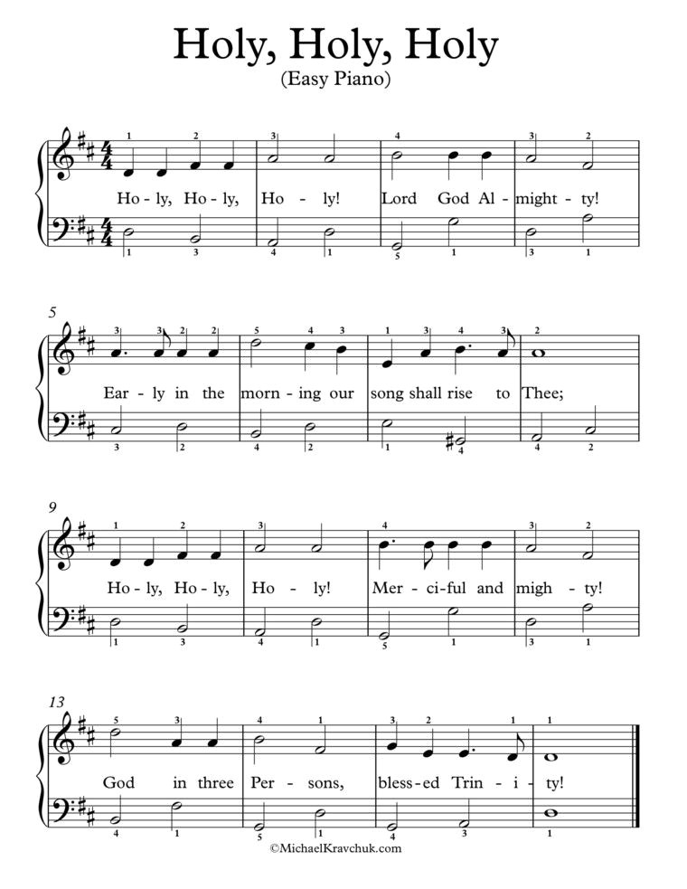 Download Holy, Holy, Holy Piano Sheet Music for Free Download Holy, Holy, Holy Piano Sheet Music for Free