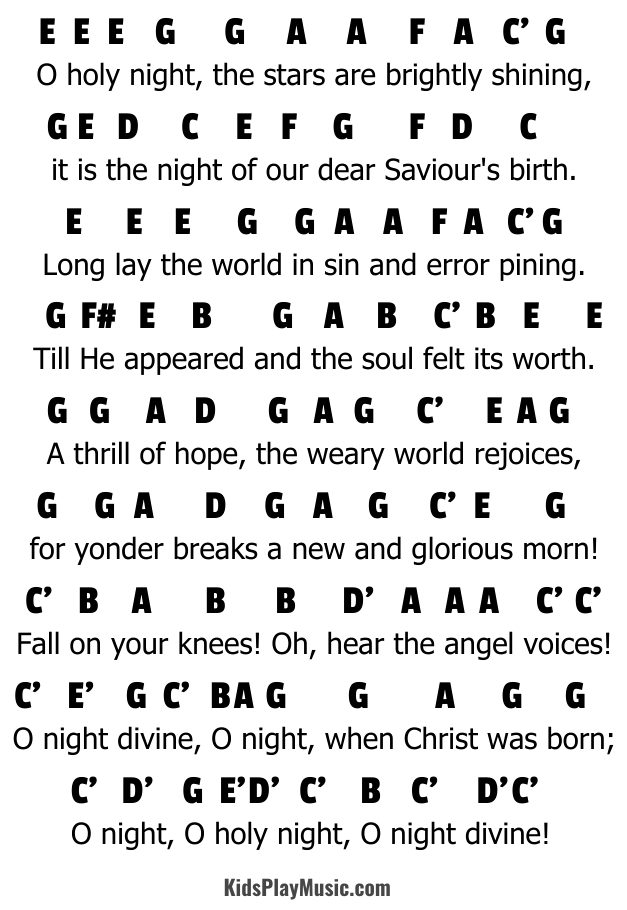 Easy Piano Notes for ‘O Holy Night’ — A Magical Christmas Classic