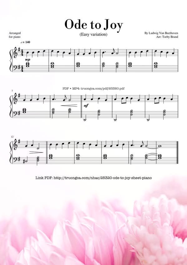 Easy Piano Tutorial: Free ‘Ode to Joy’ Sheet Music PDF