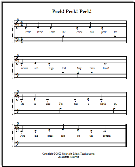 Easy Staccato Piano Sheets for Beginners