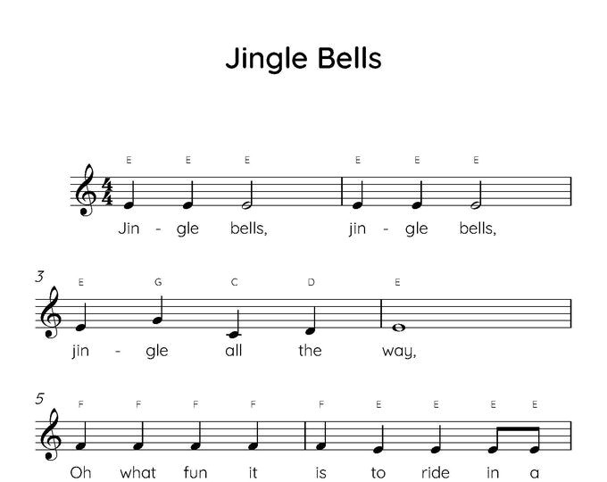 12 Easy Christmas Songs for Kids on Piano, Download Now