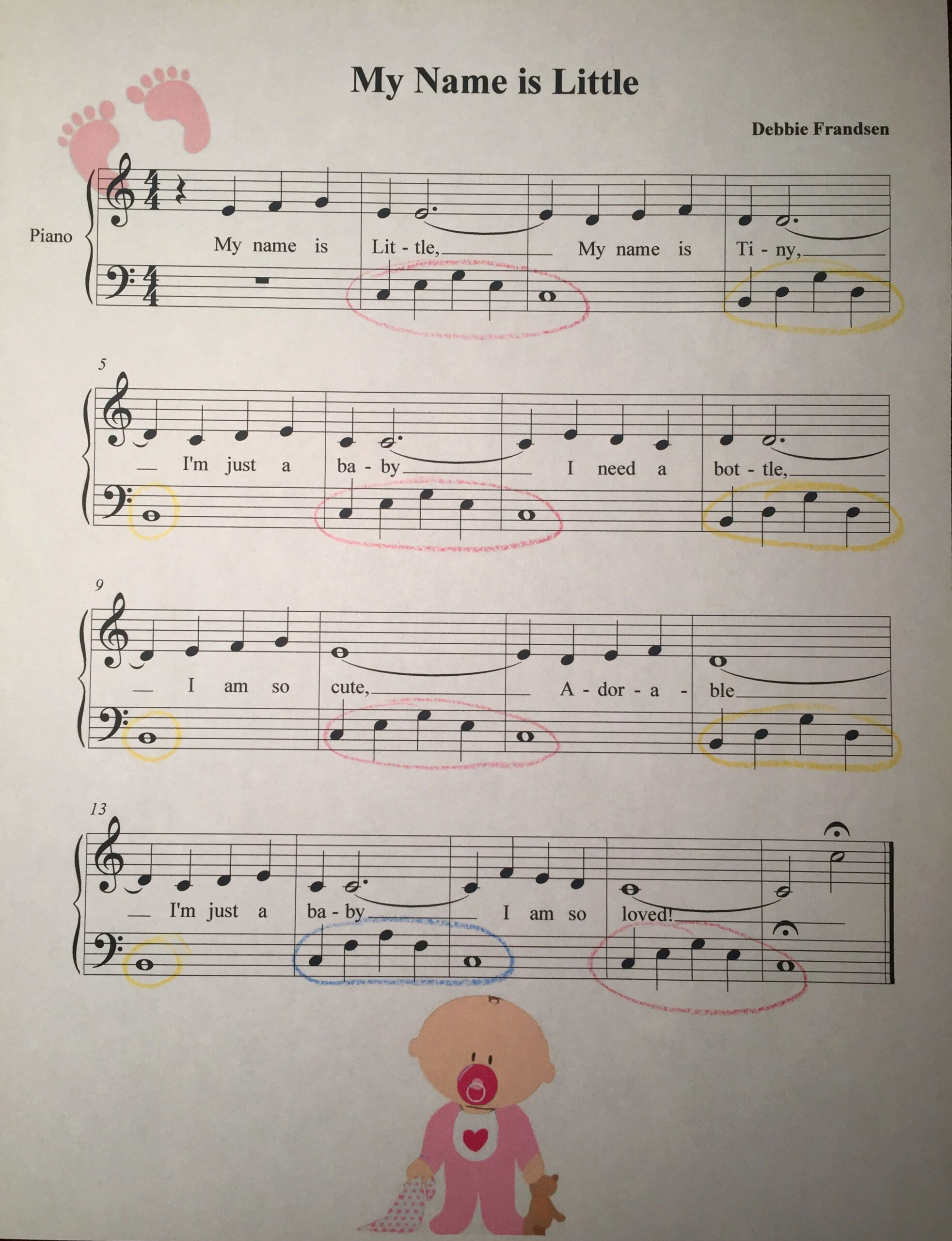Piano Sheet Music for Little Notes