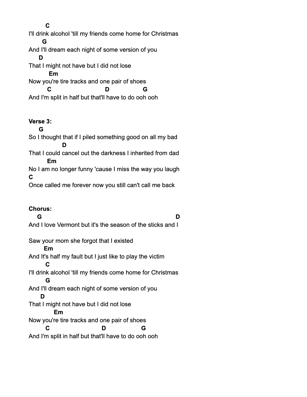 Easy Beginner Guitar Chords for Stick Season by Noah Kahan Easy Beginner Guitar Chords for Stick Season by Noah Kahan