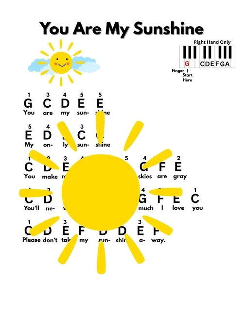 Play You Are My Sunshine on Piano in No Time!