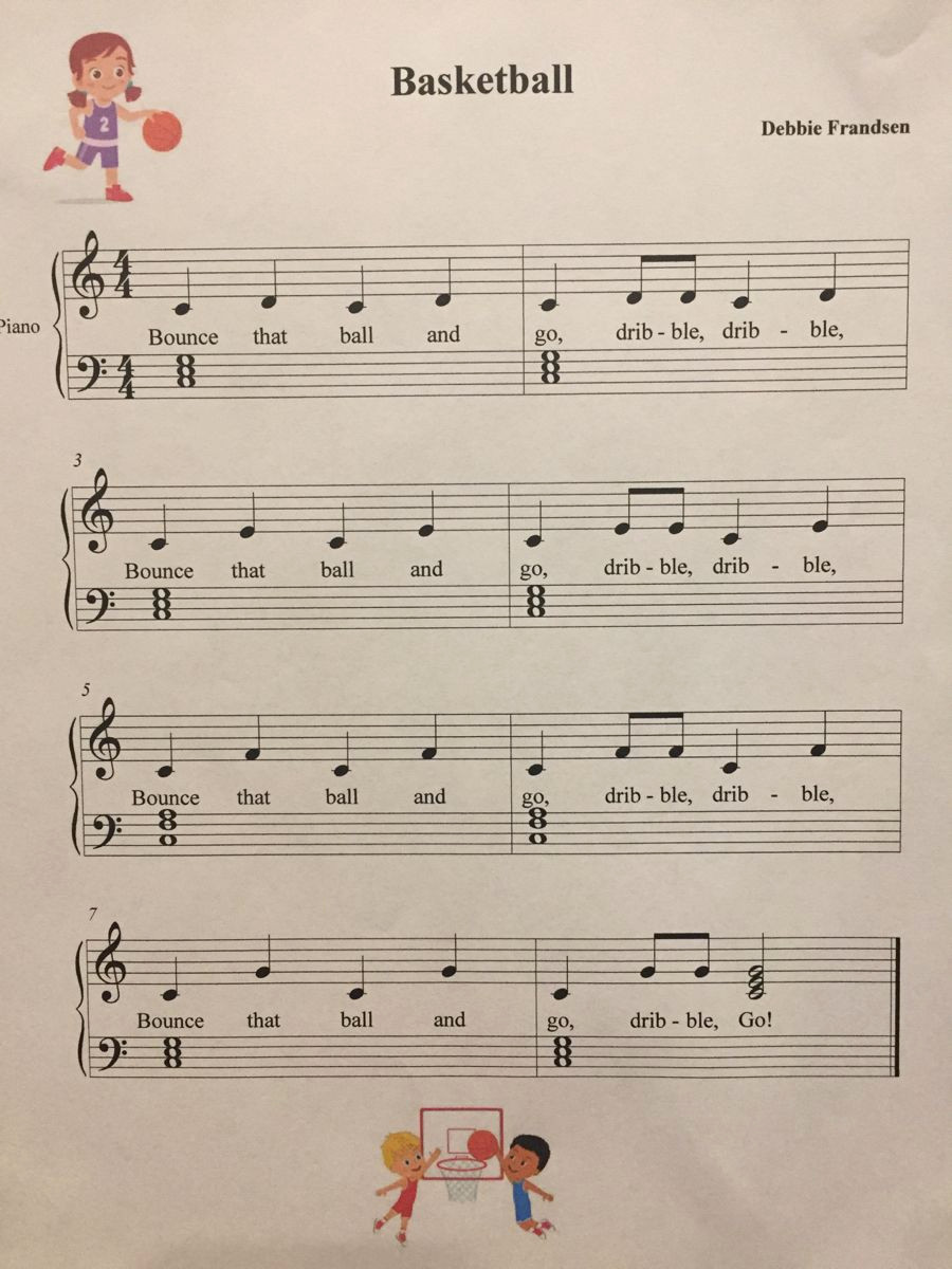 Slam Dunk on the Piano: Free Basketball Sheet Music