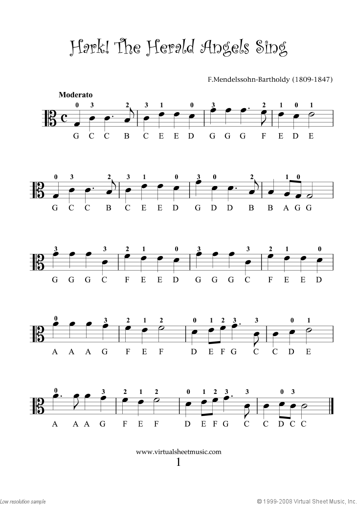 24 Easy Christmas Viola Songs (PDF)