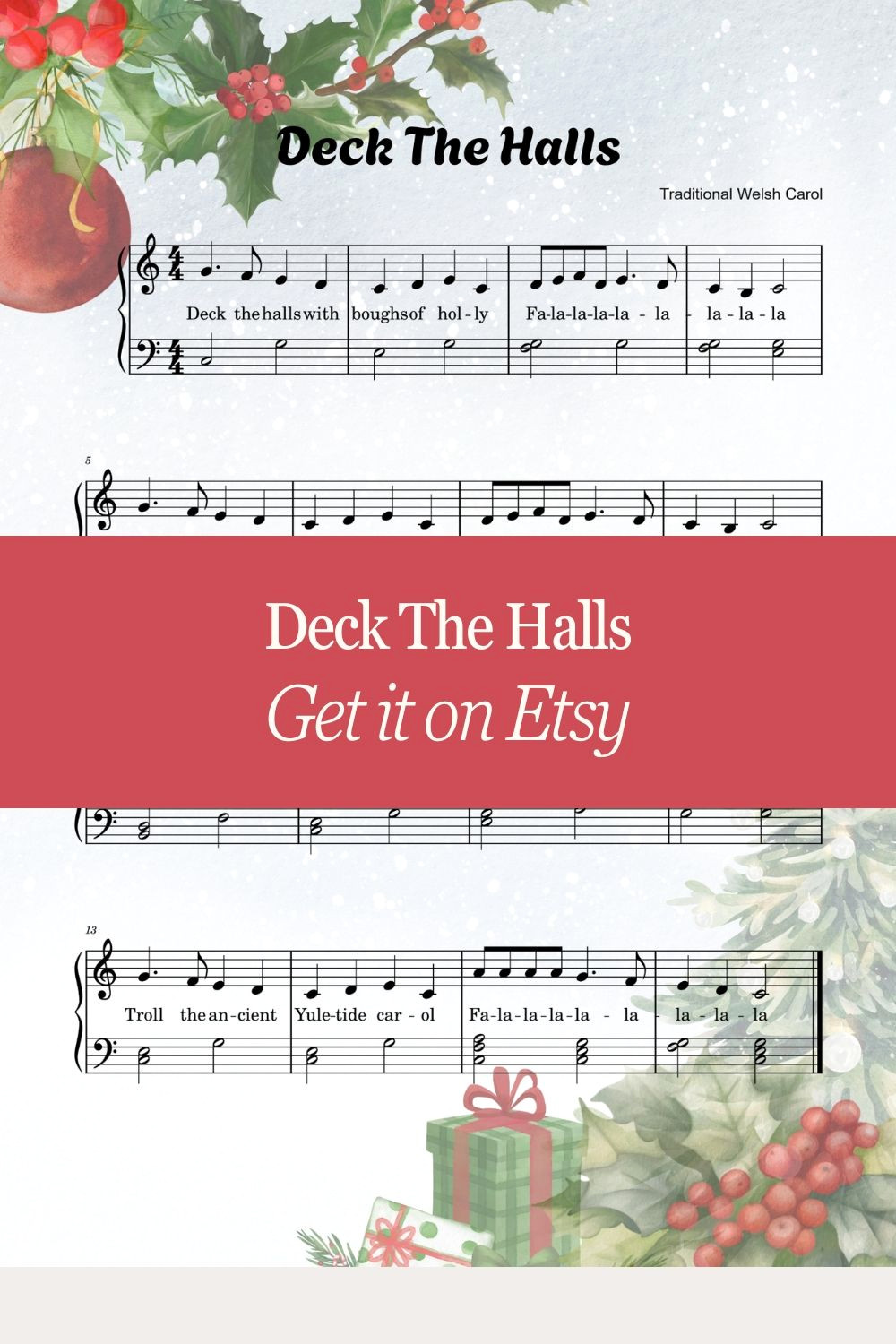 Deck The Halls Piano Tutorial — Easy Christmas Song to Play
